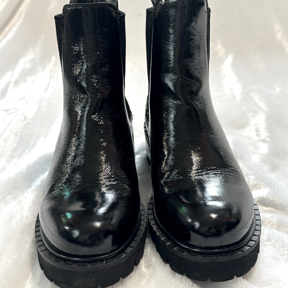 C La CANADIENNE Patent Leather Black  Boots, Size 9 - Picture 11 of 14